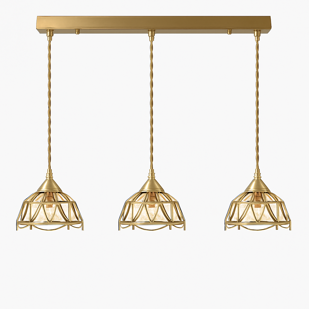 suspension conique en verre Style japonais Vintage