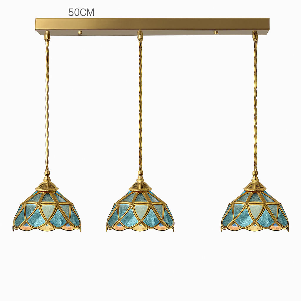 suspension conique en verre Style japonais Vintage