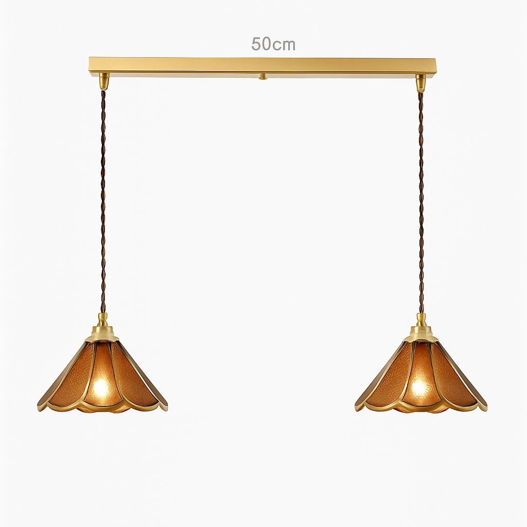 suspension conique en verre Style japonais Vintage