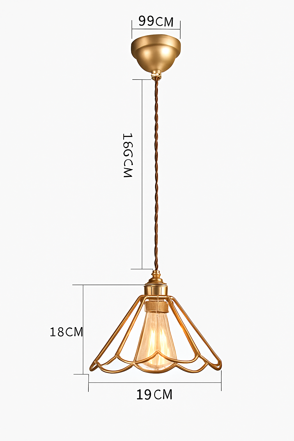 suspension conique en verre Style japonais Vintage