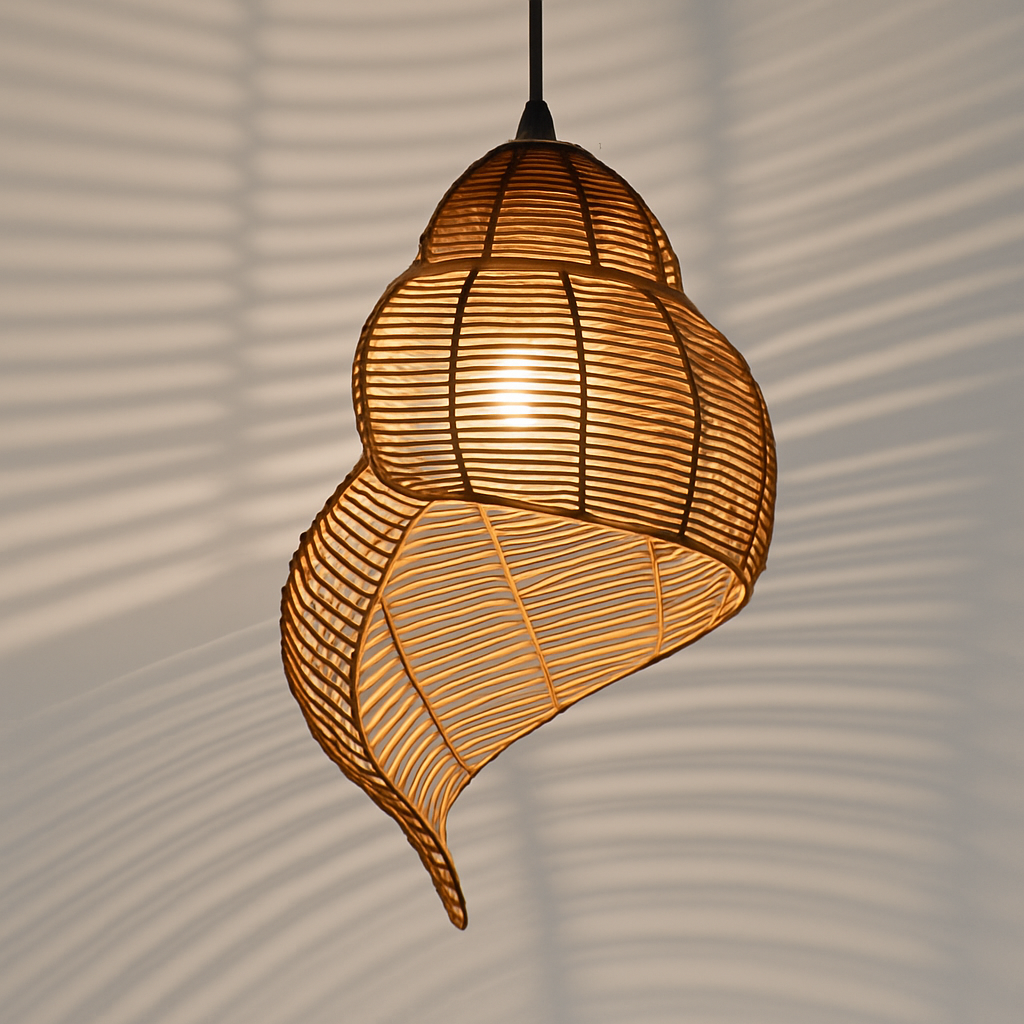 Suspension coquillage spirale en bois Pastoral