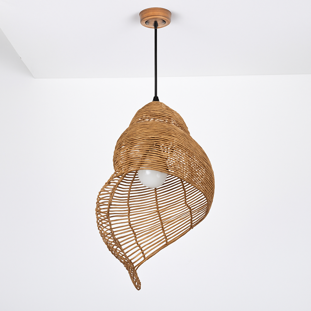 Suspension coquillage spirale en bois Pastoral