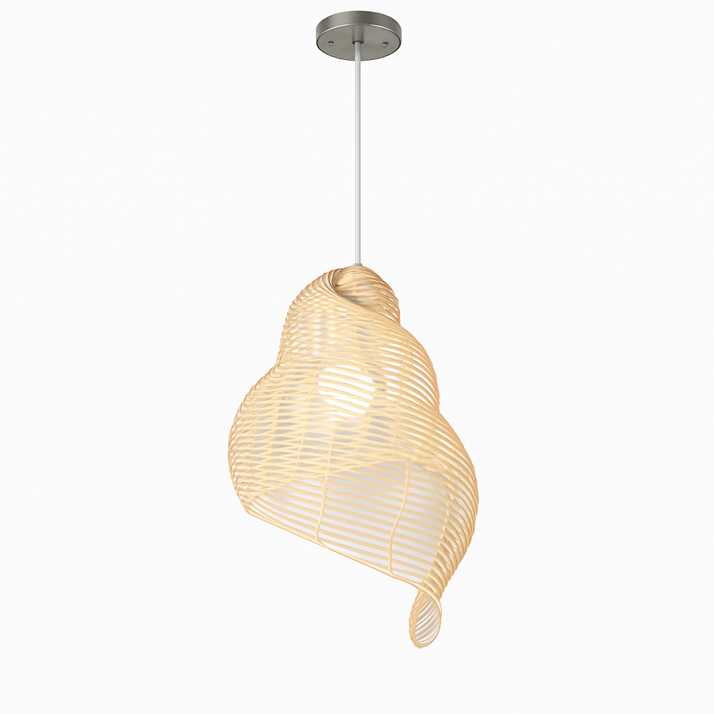 Suspension coquillage spirale en bois Pastoral