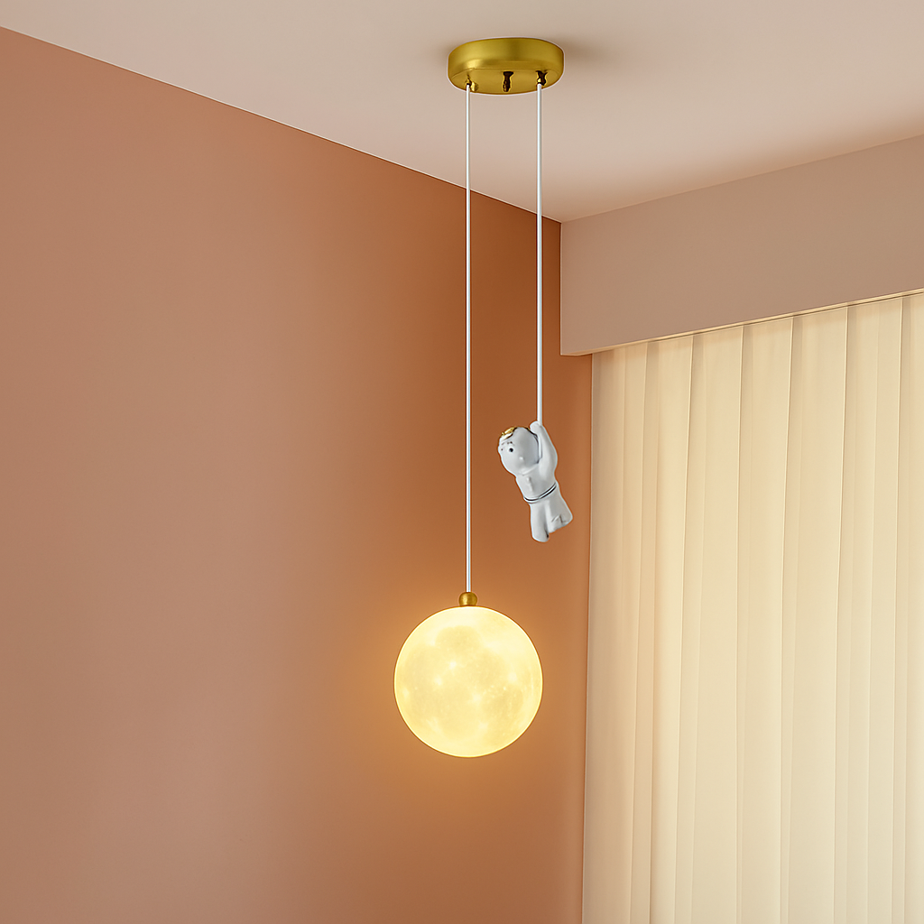 suspension créative astronaute pour chambre d'enfants décorative à led
