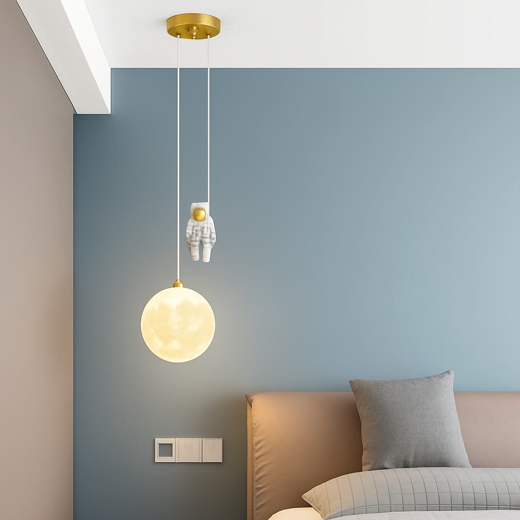 suspension créative astronaute pour chambre d'enfants décorative à led