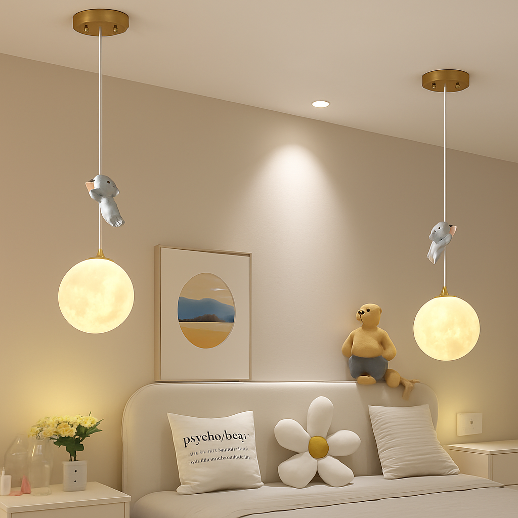 suspension créative astronaute pour chambre d'enfants décorative à led