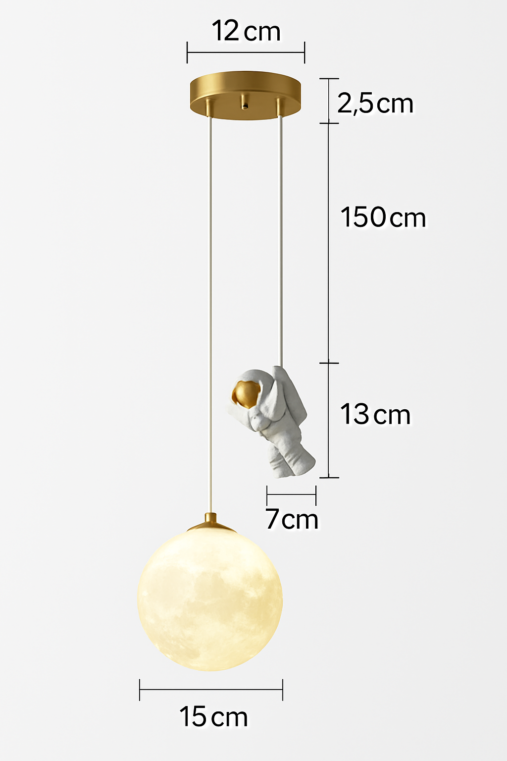 suspension créative astronaute pour chambre d'enfants décorative à led