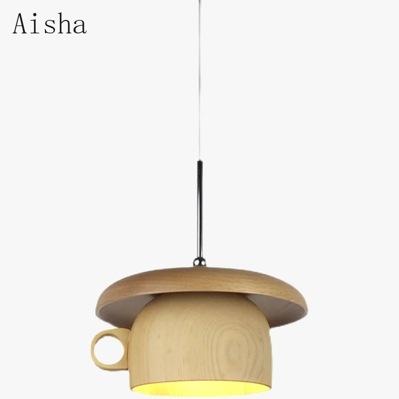 suspension créative en bois pour café et restaurant décor nordique