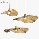 suspension créative en fer style chinois lotus pour décoration intérieure