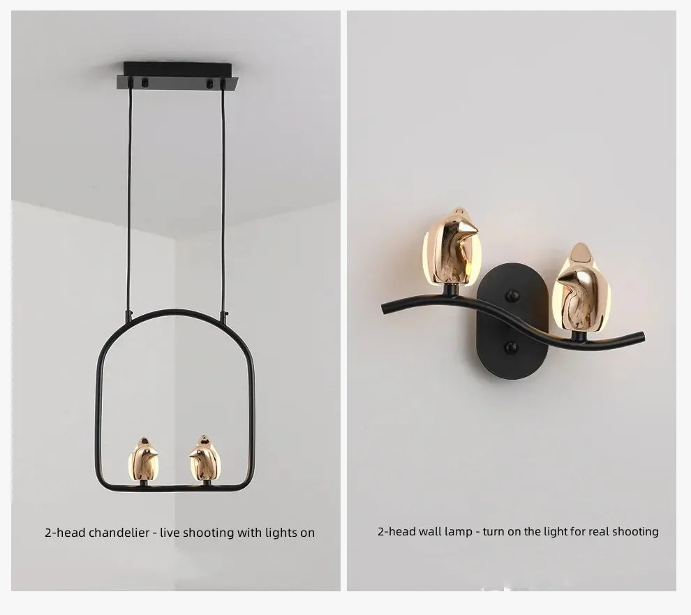 suspension créative en forme d'oiseau pour décoration moderne