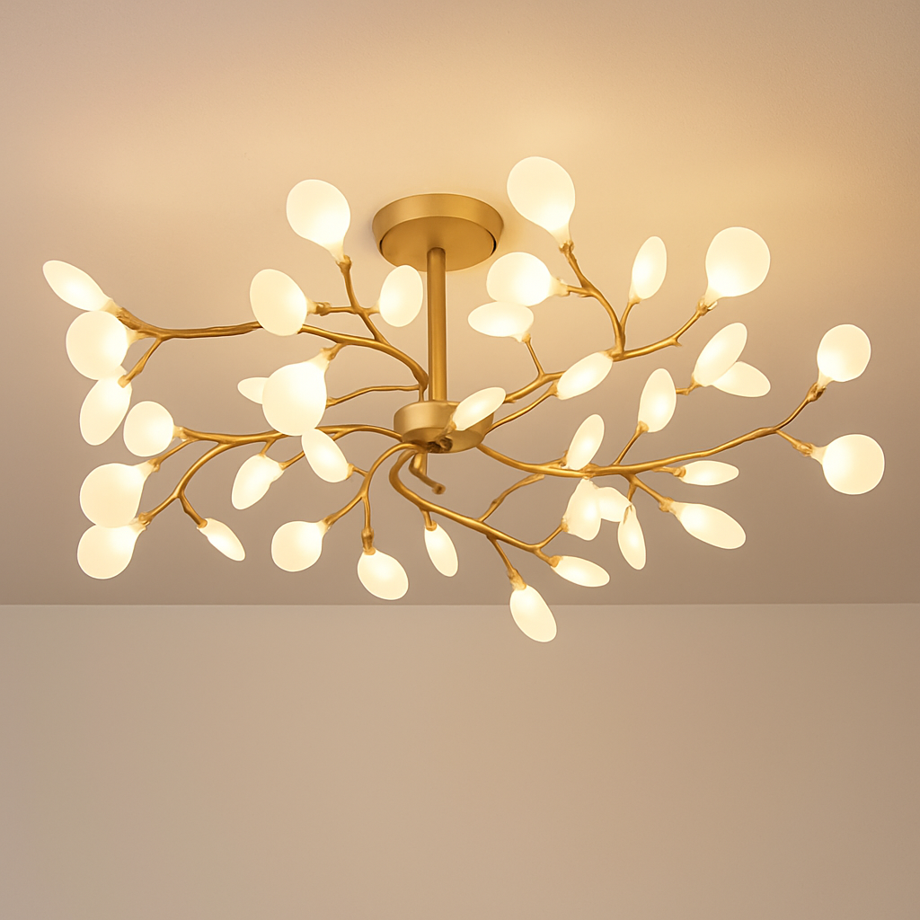 suspension créative en forme de branche luciole romantique pour déco