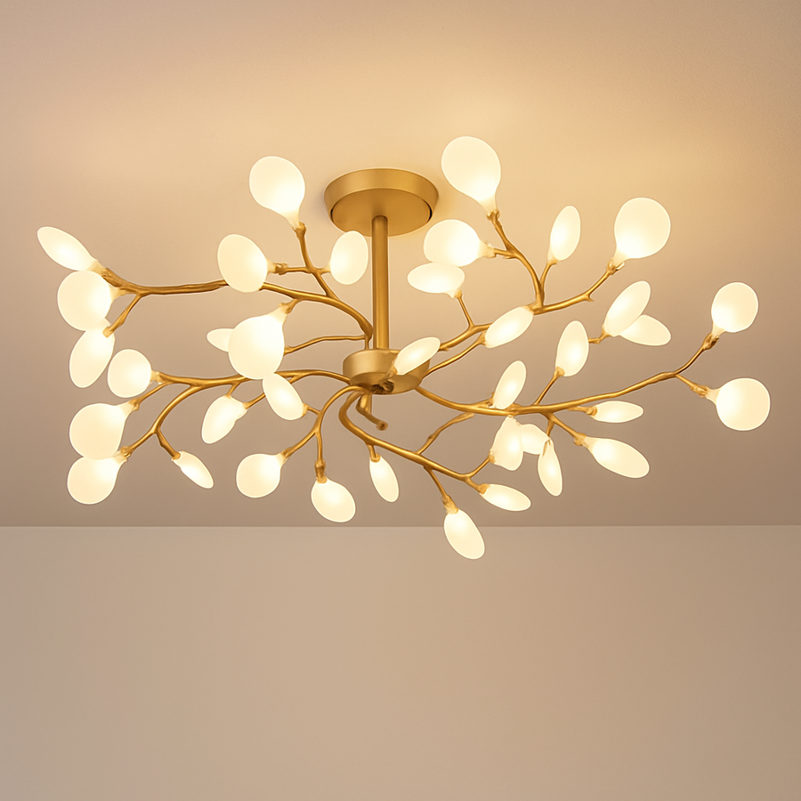 suspension créative en forme de branche luciole romantique pour déco