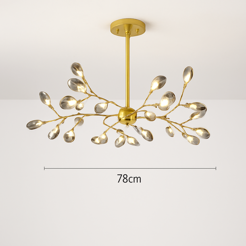 suspension créative en forme de branche luciole romantique pour déco