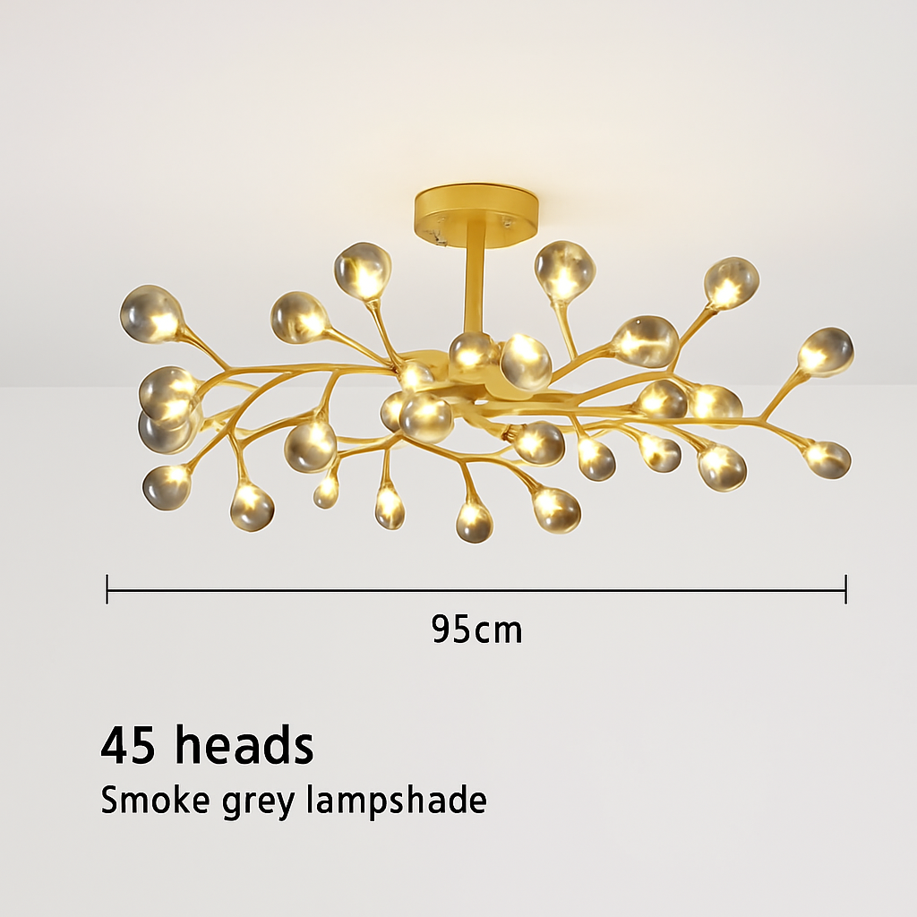 suspension créative en forme de branche luciole romantique pour déco