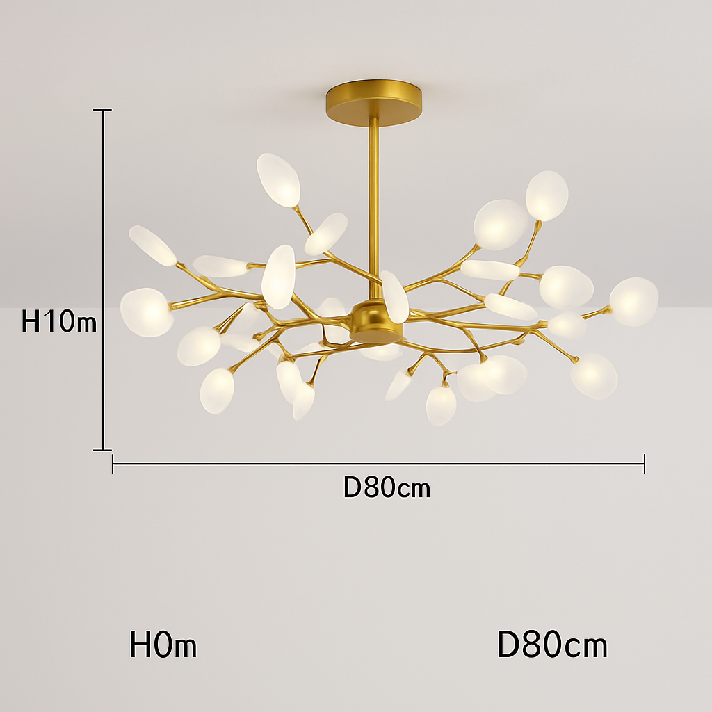 suspension créative en forme de branche luciole romantique pour déco