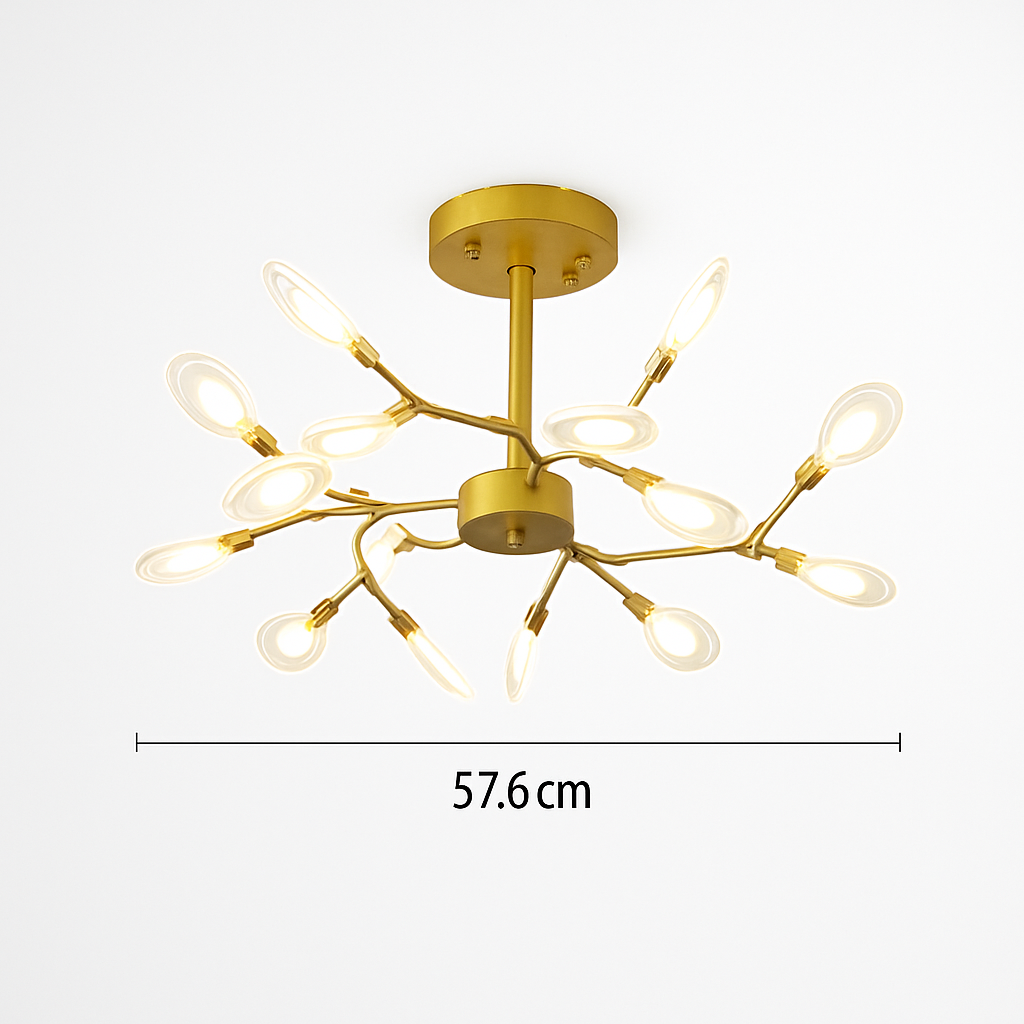 suspension créative en forme de branche luciole romantique pour déco
