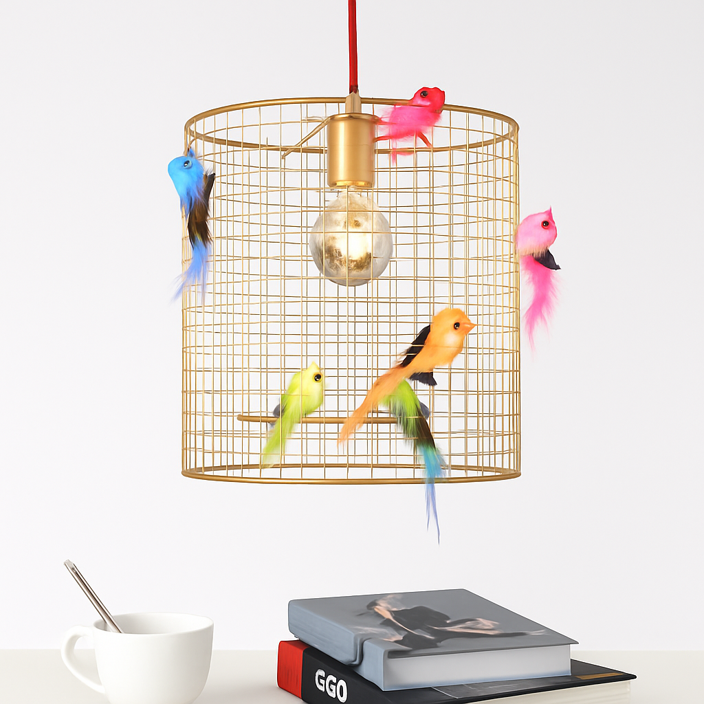 suspension créative en forme de cage à oiseaux style nordique décoratif