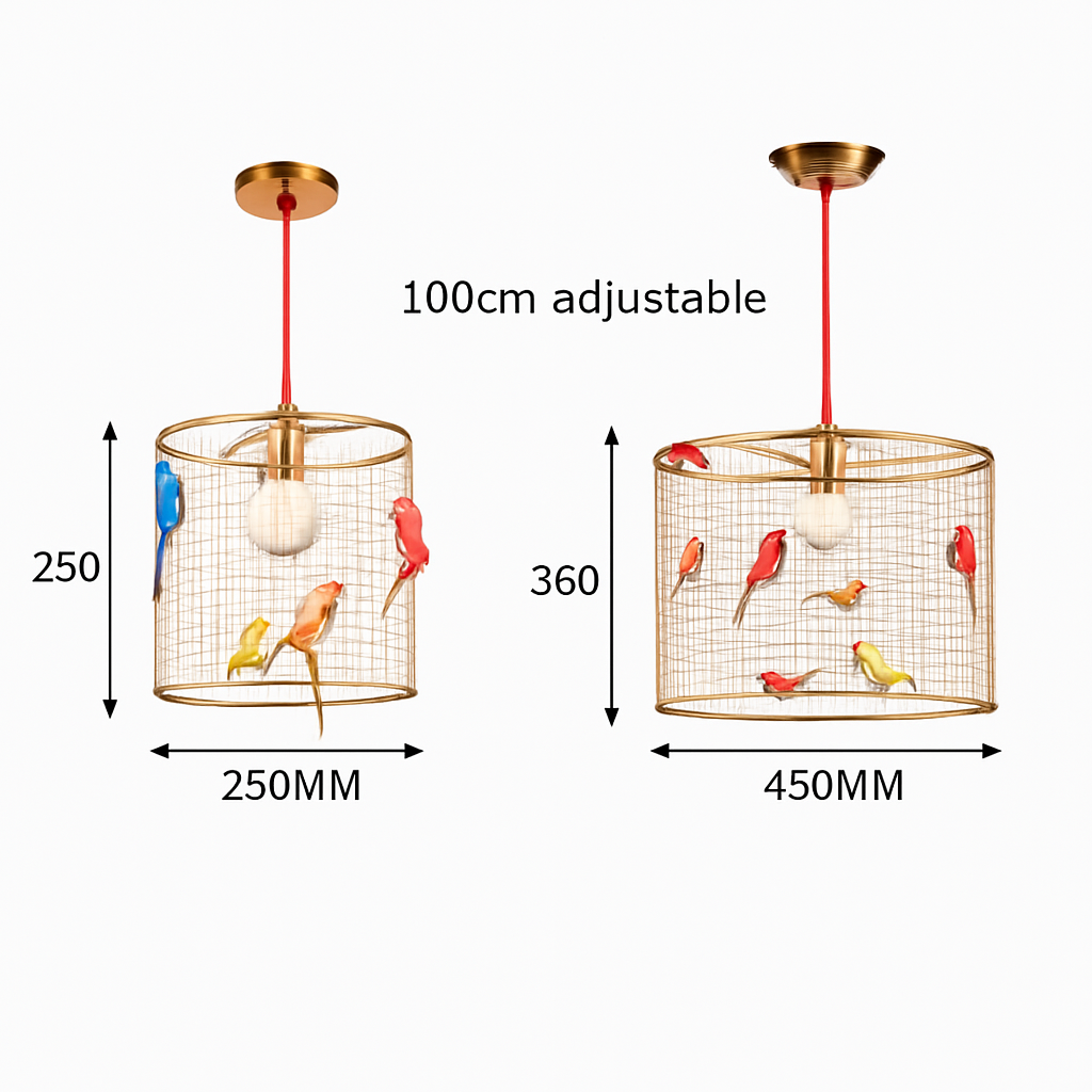 suspension créative en forme de cage à oiseaux style nordique décoratif
