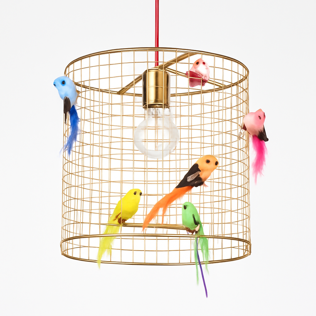 suspension créative en forme de cage à oiseaux style nordique décoratif