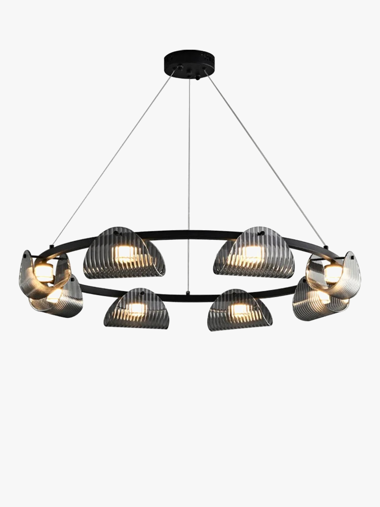 suspension créative en verre et fer pour décoration intérieure