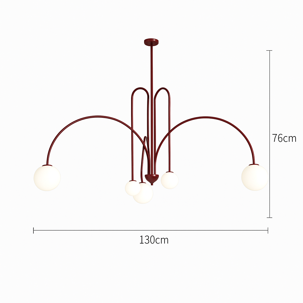 suspension créative en verre pour décoration intérieure moderne