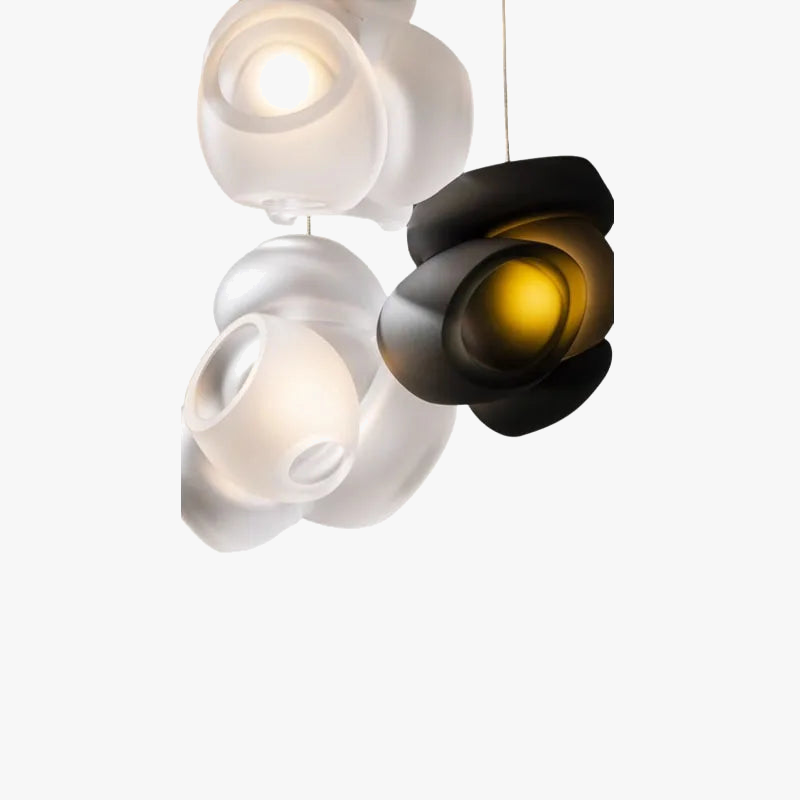suspension créative en verre pour décoration moderne et élégante