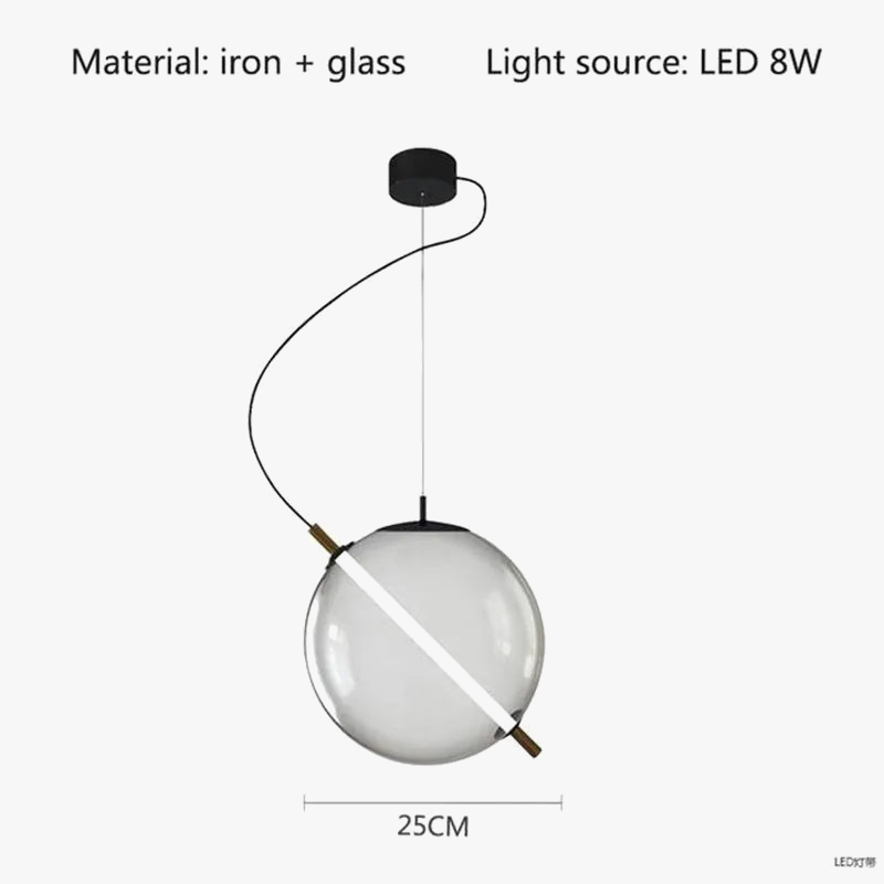 suspension créative en verre pour un éclairage moderne et élégant