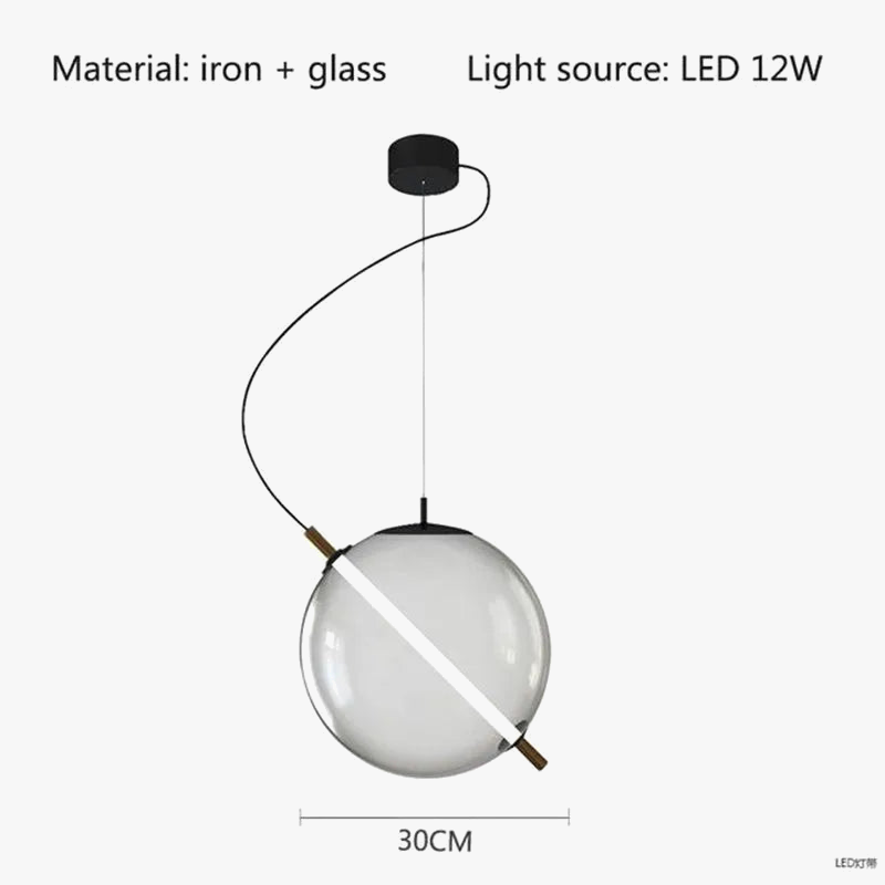 suspension créative en verre pour un éclairage moderne et élégant