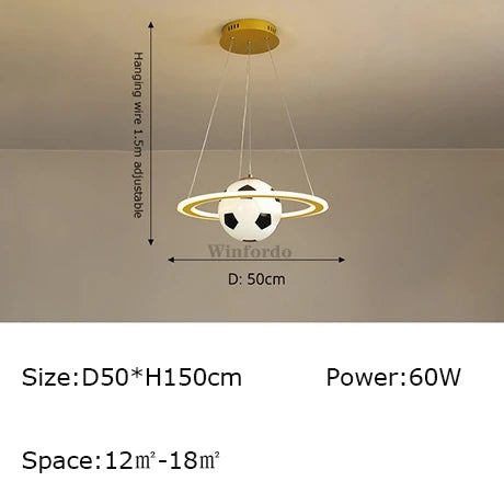 suspension créative terre lune football design original