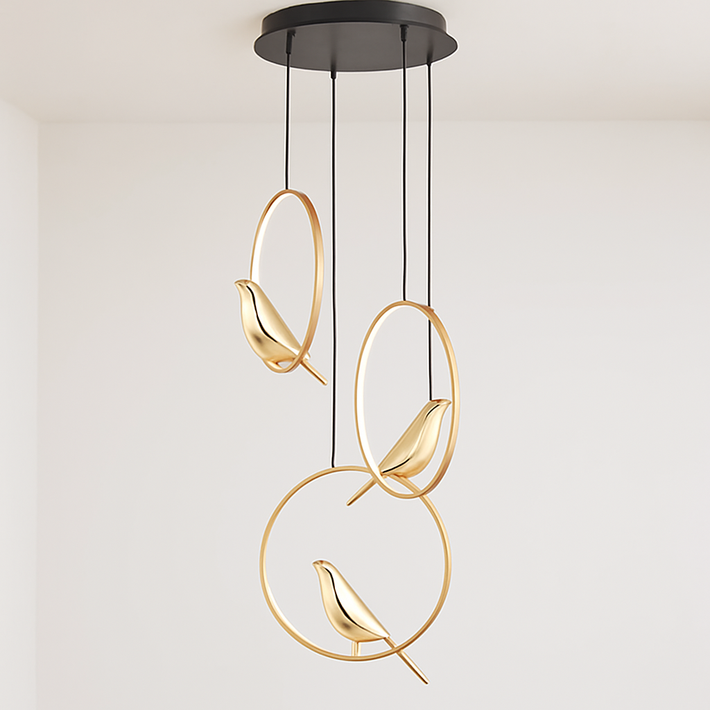 Suspension créatives d'oiseau de pie Applique murale simple salon restaurant étude lampadaire maison LED lustre de plafond de luxe