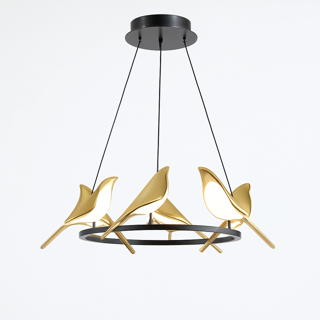 Suspension créatives d'oiseau de pie Applique murale simple salon restaurant étude lampadaire maison LED lustre de plafond de luxe
