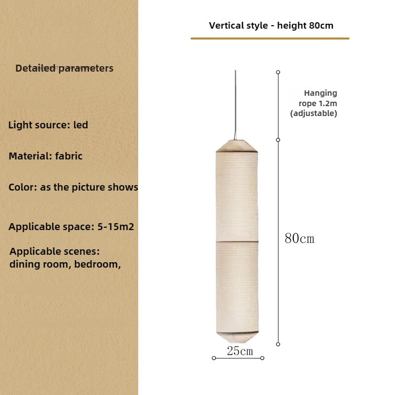 suspension cylindrique en tissu pour décoration intérieure élégante