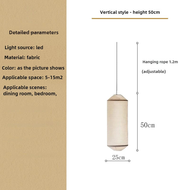 suspension cylindrique en tissu pour décoration intérieure élégante
