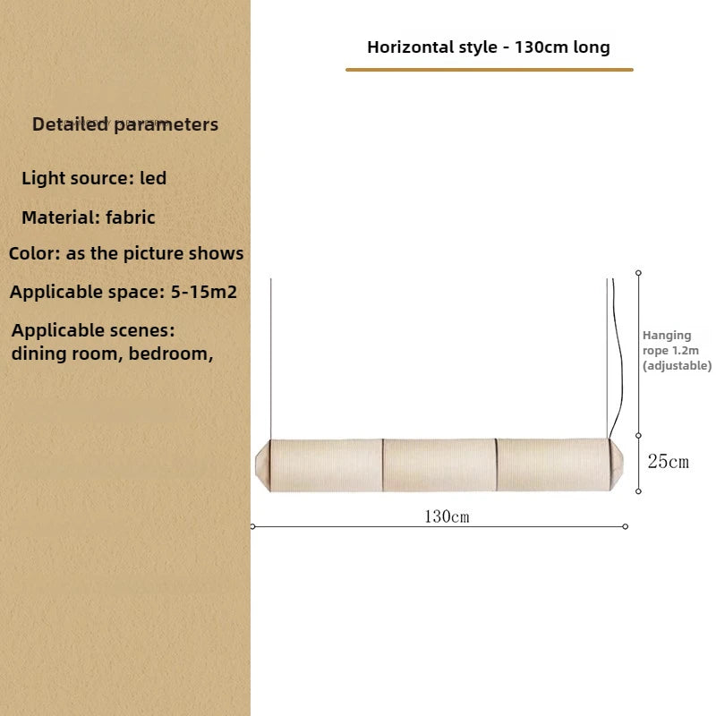 suspension cylindrique en tissu pour décoration intérieure élégante