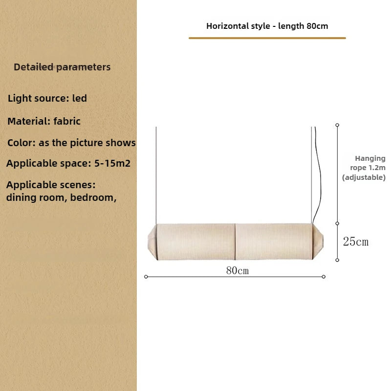 suspension cylindrique en tissu pour décoration intérieure élégante