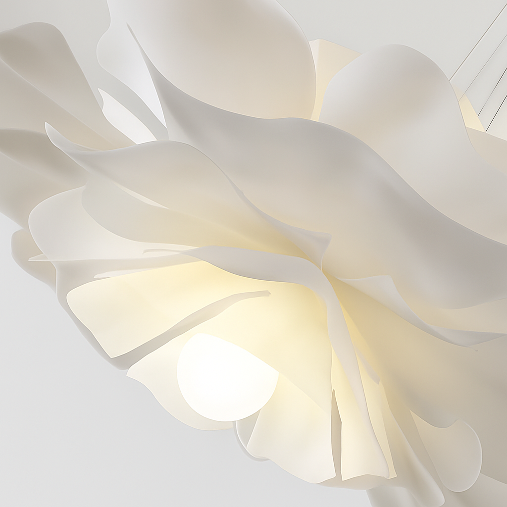suspension décoration nordique acrylique fleur abat-jour