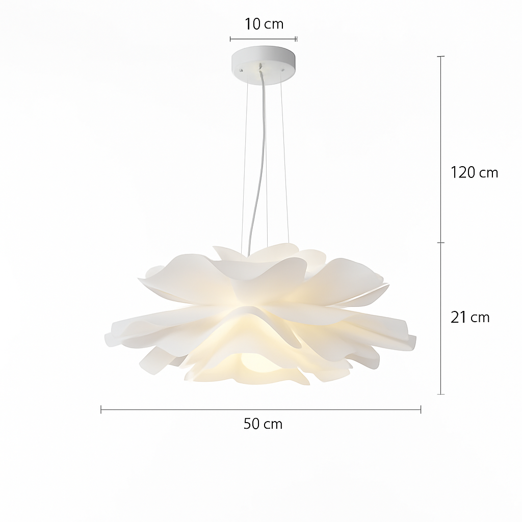 suspension décoration nordique acrylique fleur abat-jour