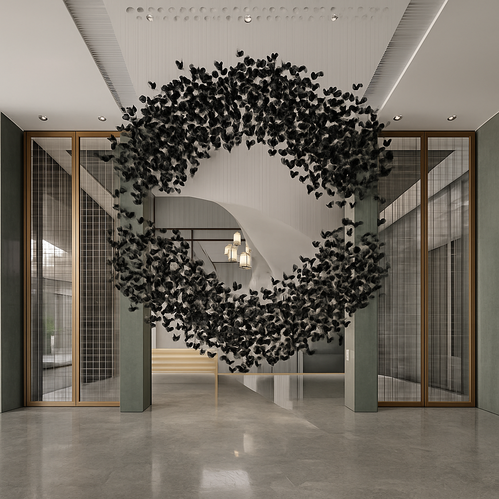 suspension décorative créative pour hall et escalier