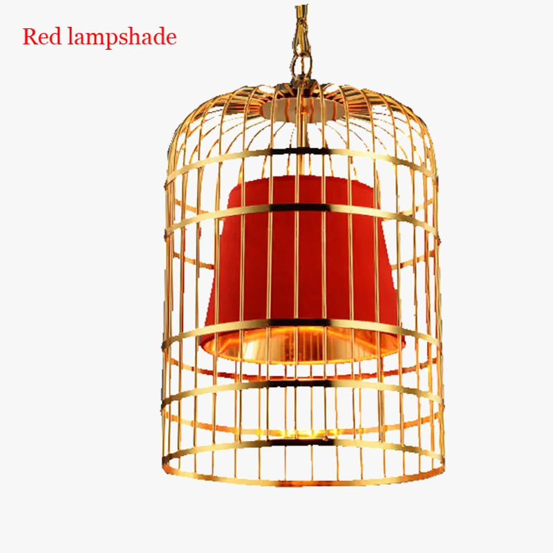 suspension décorative en forme de cage à oiseaux chinoise
