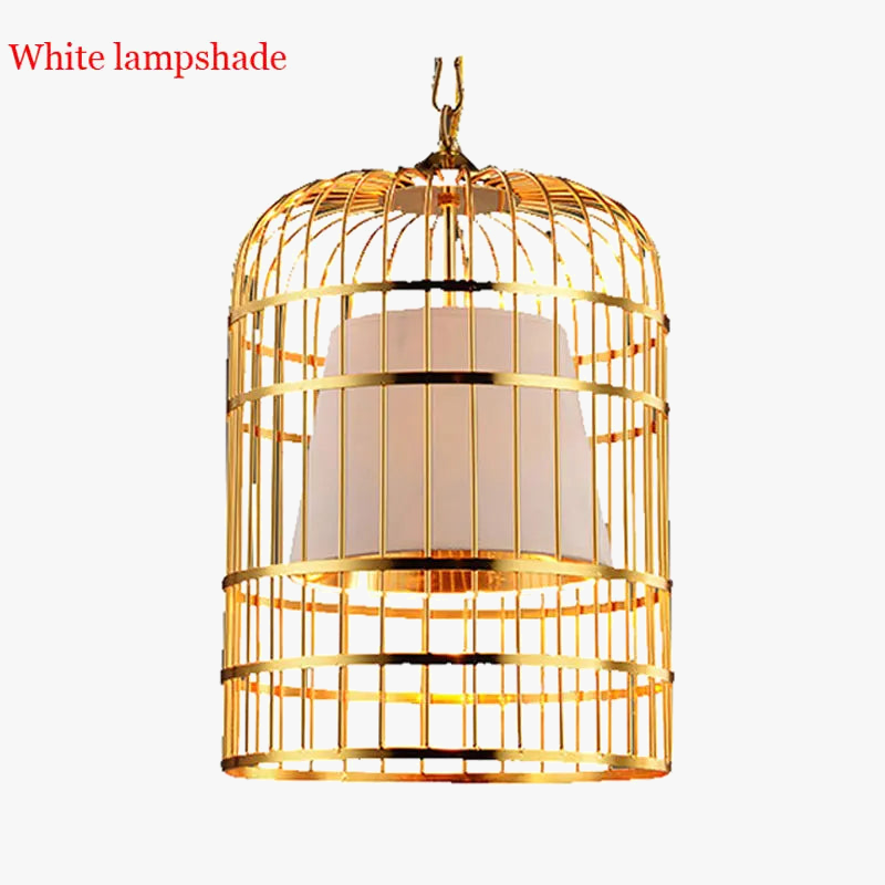 suspension décorative en forme de cage à oiseaux chinoise