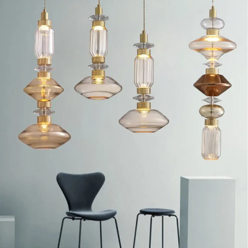 suspension décorative en verre style post-moderne pour divers espaces