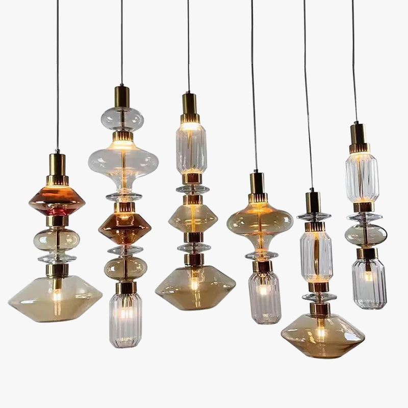 suspension décorative en verre style post-moderne pour divers espaces