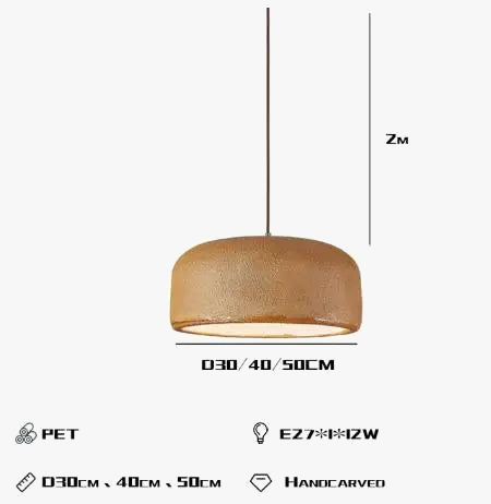 suspension dôme wabi-sabi design japonais pour décoration intérieure