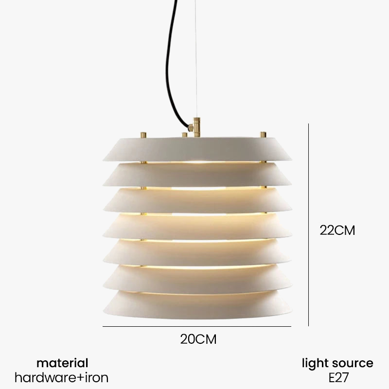suspension danoise créative en fer pour éclairage décoratif
