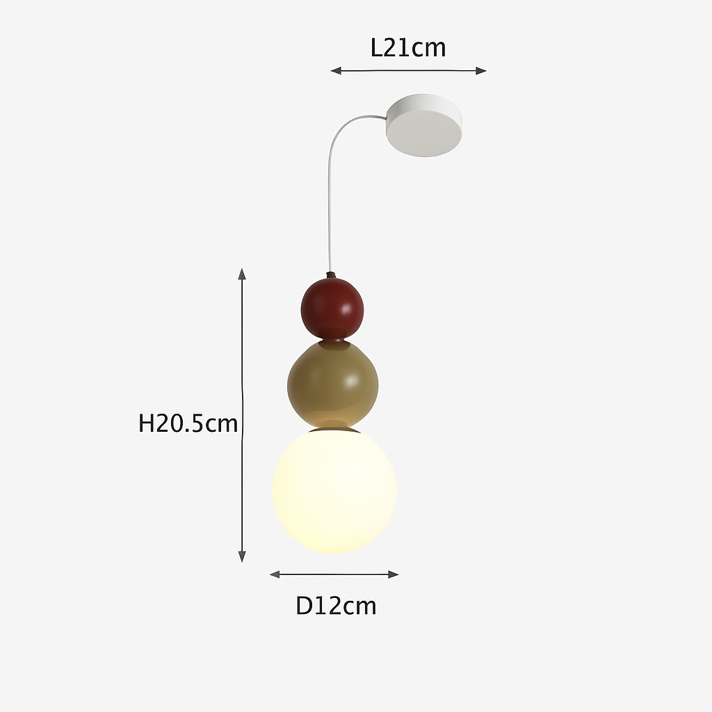 suspension danoise led boule lumineuse pour décoration intérieure