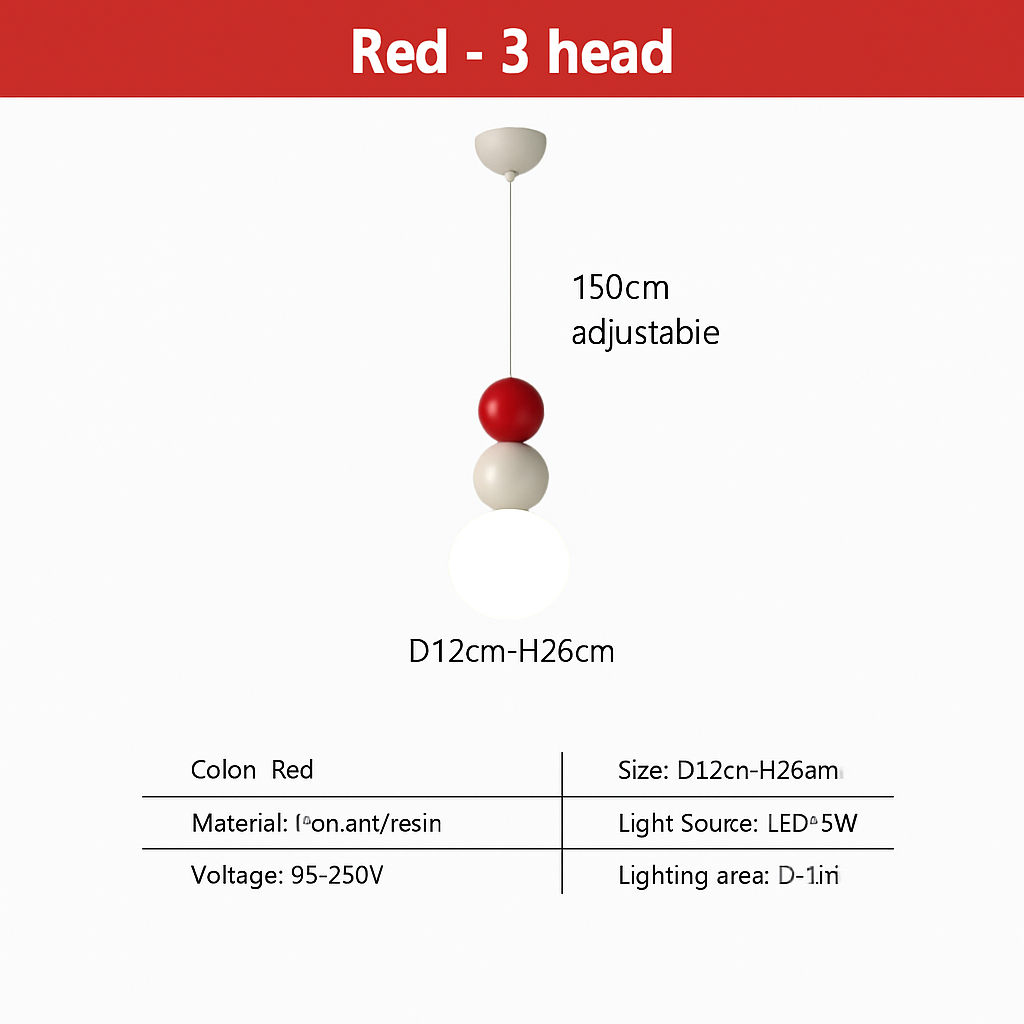 suspension danoise led boule lumineuse pour décoration intérieure