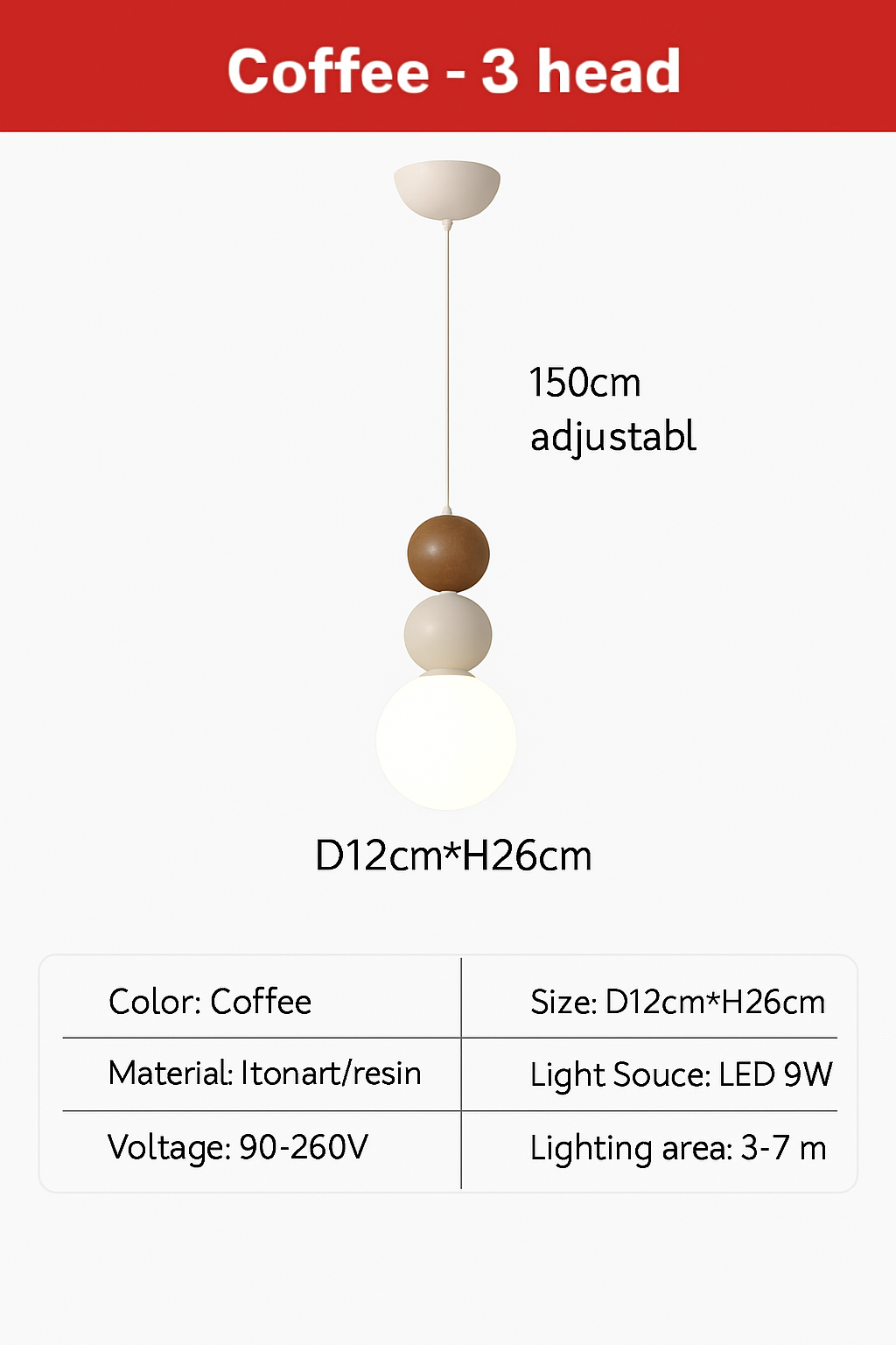 suspension danoise led boule lumineuse pour décoration intérieure