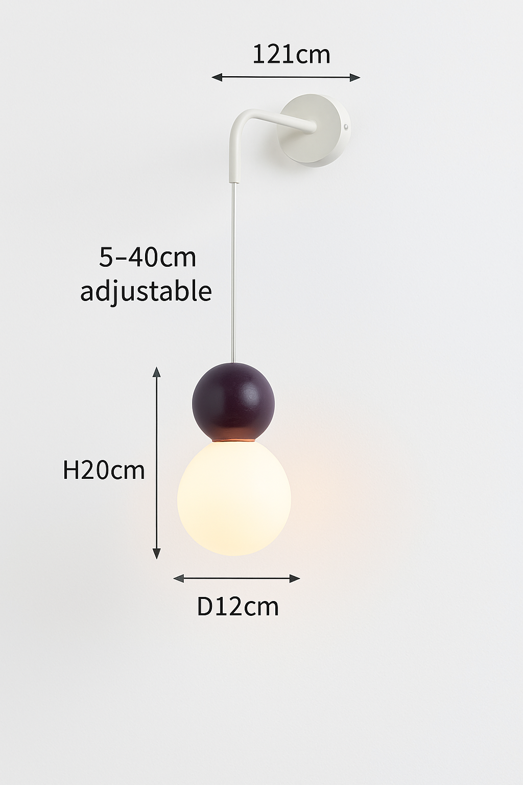 suspension danoise led boule lumineuse pour décoration intérieure