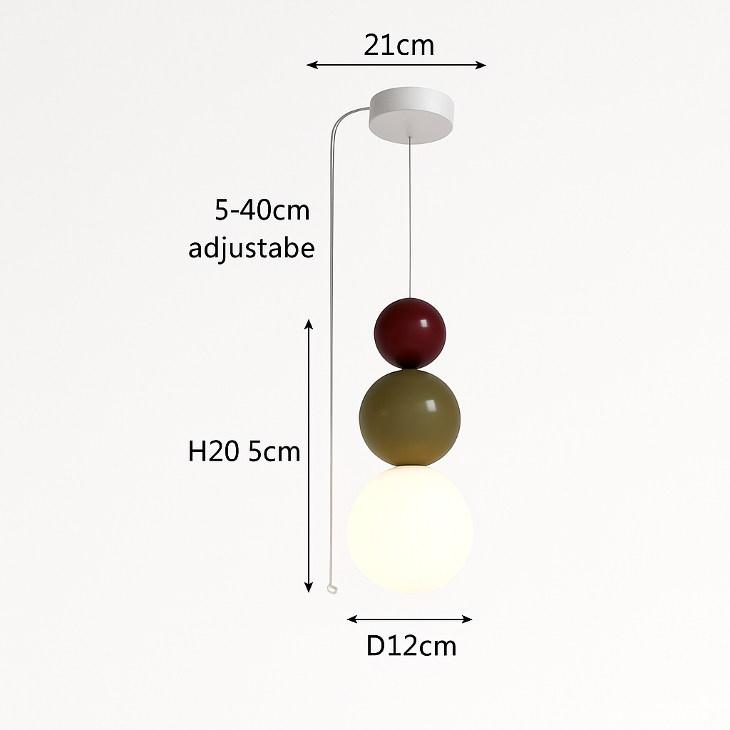 suspension danoise led boule lumineuse pour décoration intérieure
