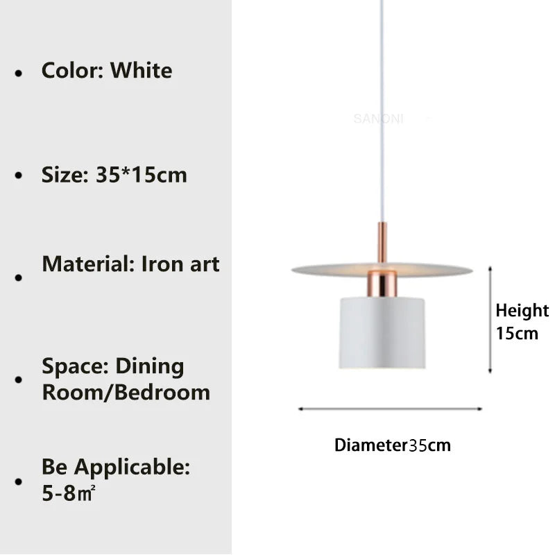 Suspension de chevet moderne E27 pour salon salle à manger chambre hôtel décoration de la maison luminaire